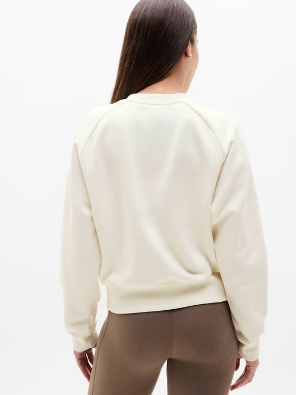 Athleta Easy Fleece Crew Sweatshirt, XL, Magnolia White (Cream), NWT - Picture 2 of 6